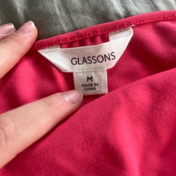 GLASSONS HOT PINK HALTER TOP - Picture 3 of 3